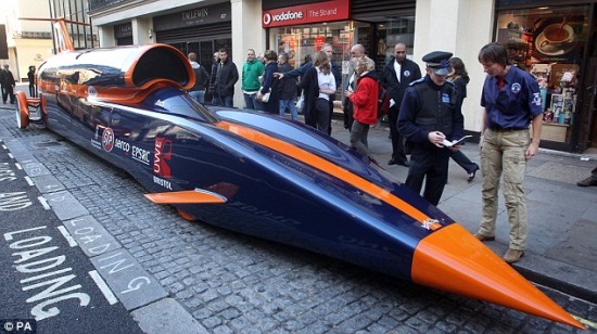 Bloodhound driver gets parking ticket in London
