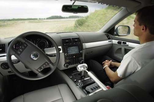 Inside a driverless car