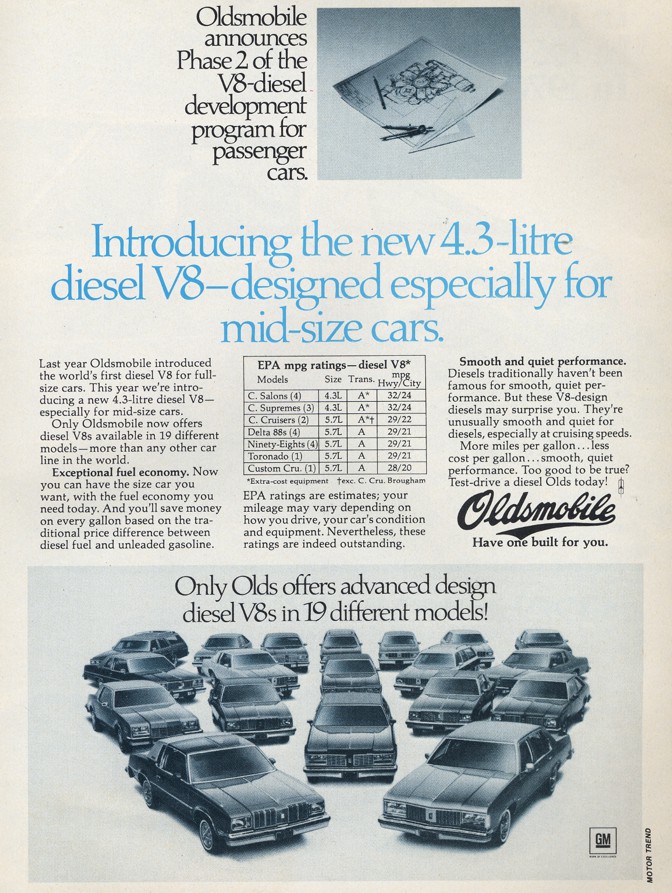 1979 Oldsmobile diesels