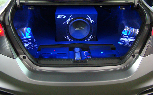 car audio in trunk